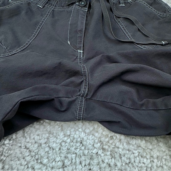 Boden Cotton Pants with Floral Flower Rolled Cuffs. Contrast Stitch. 14R - Picture 9 of 16